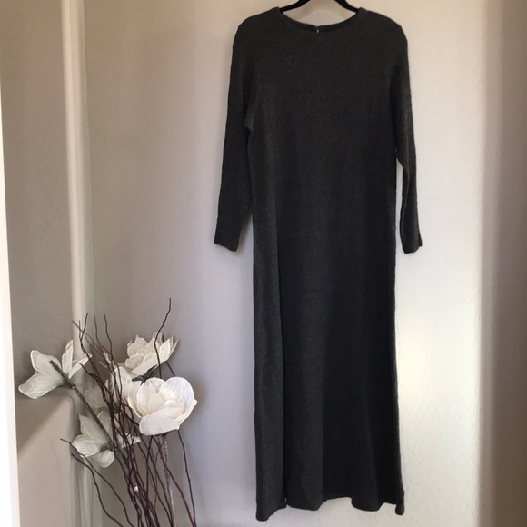 Eileen Fisher full length Boat-Neck dress Sz Small - Picture 1 of 5